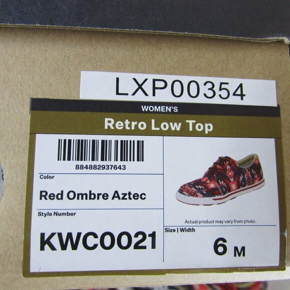 Wrangler Women's 6 Red Ombre Aztec Print Low Top Casual Shoes KWC0021 - Picture 5 of 5